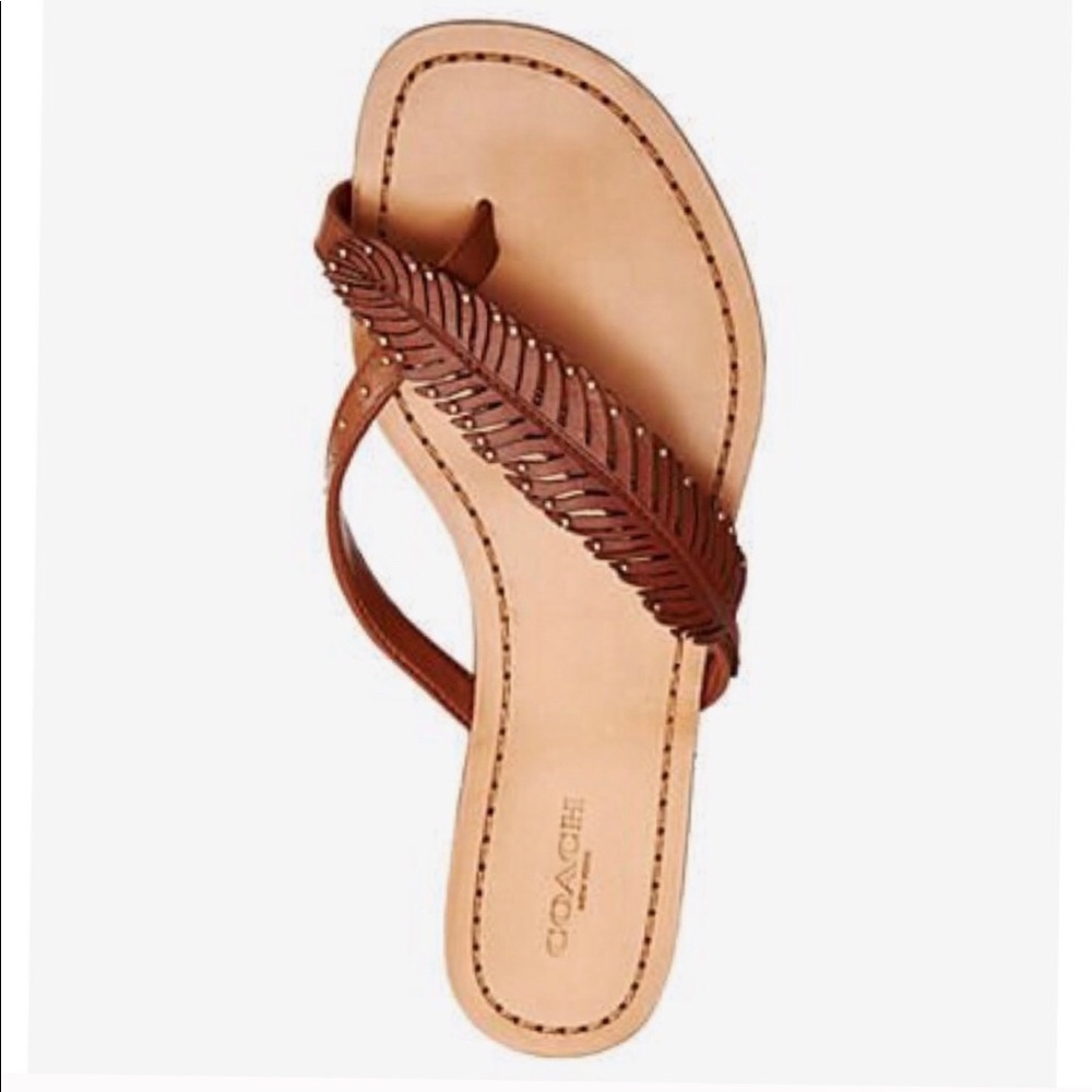 NWB! Brand New Leather Coach Sandals!